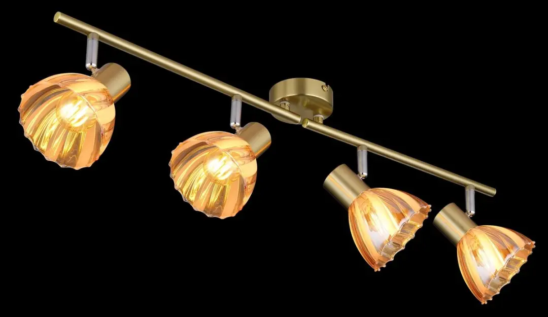 Globo Zachery Opbouwspot E14 - 4 Stuks - Brons - Ø13cm - afbeelding 6 van 6