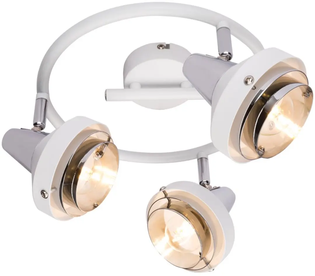 Globo Plafondlamp Chroom Wit