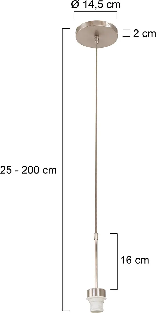 Steinhauer Sparkled Light 3602ST Hanglamp - Zilver - 20-135cm