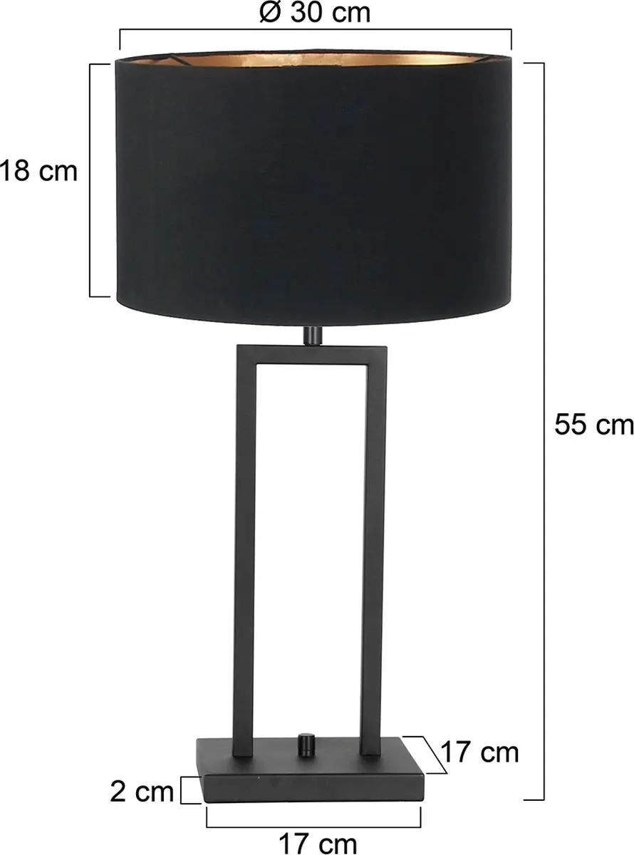 Steinhauer Stang 7194ZW Tafellamp - Zwart