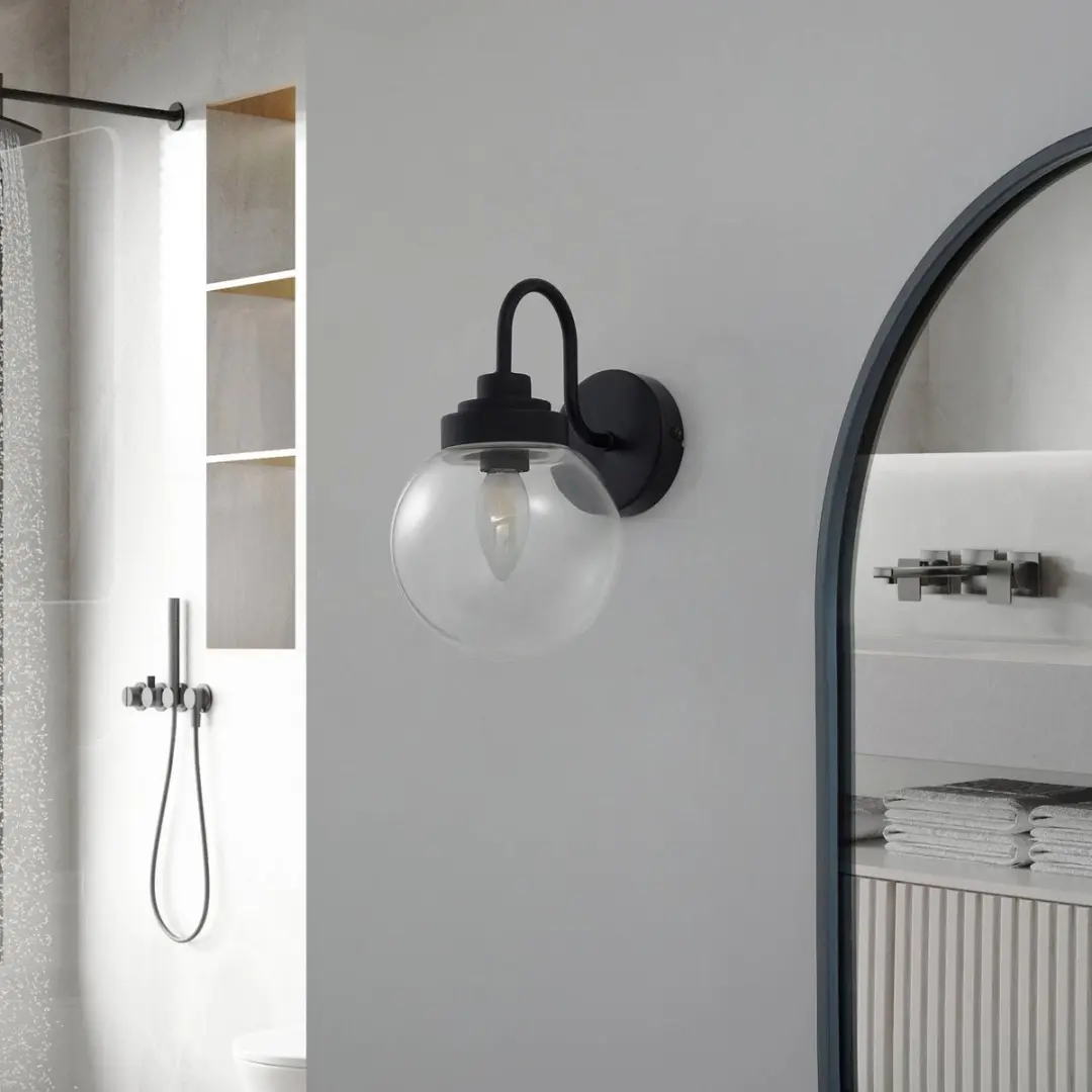 Lucande Wandlamp Glas Staal E14