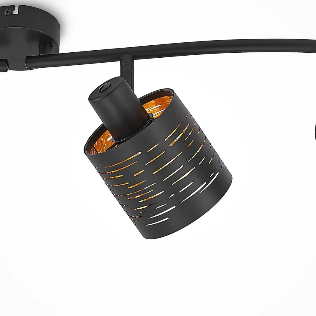 Lindby Buitenspot 4-Licht E14 - Zwart/Goud