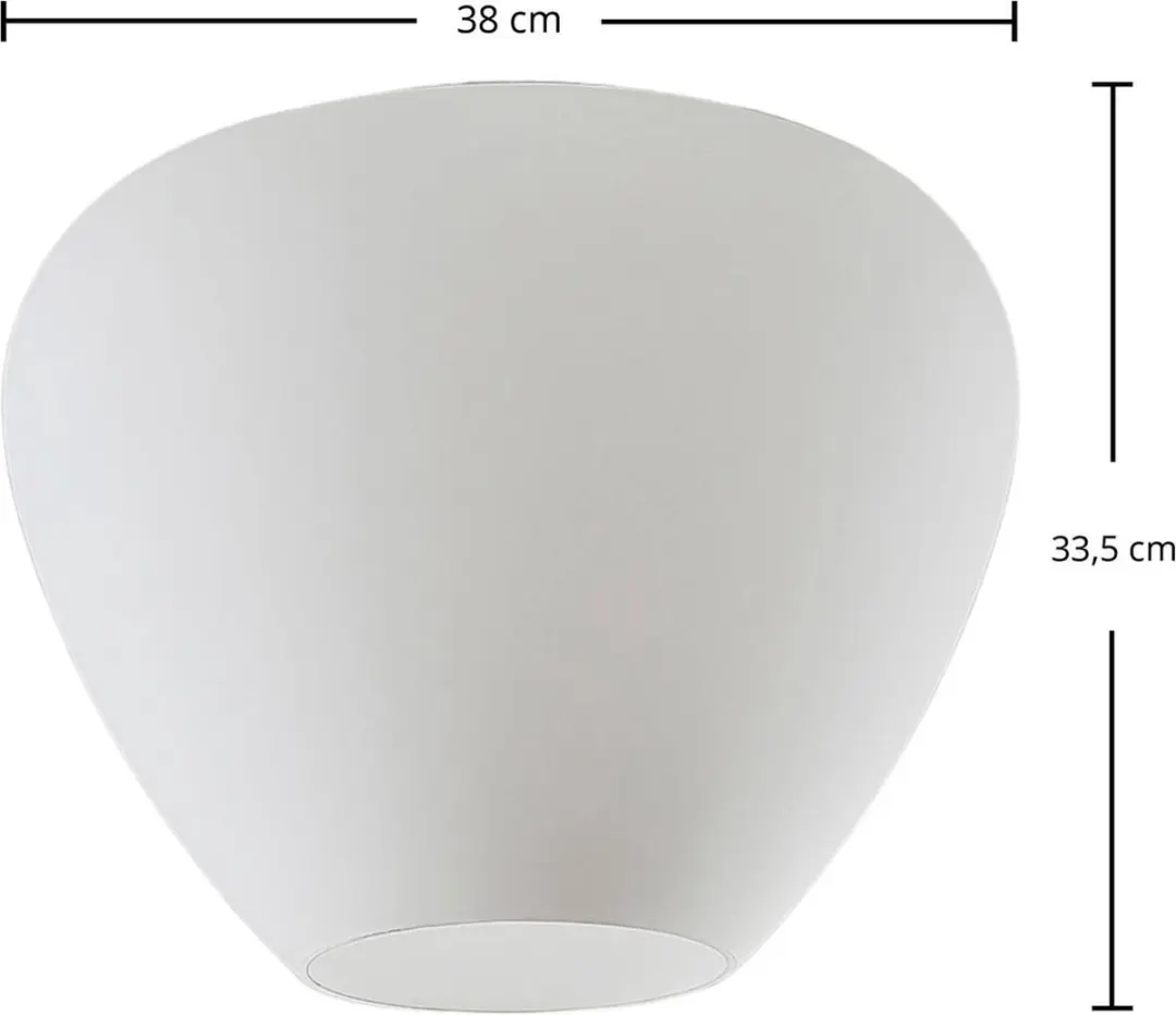 Lindby Plafondlamp 1 Licht E27 - 38cm - Wit/Chroom