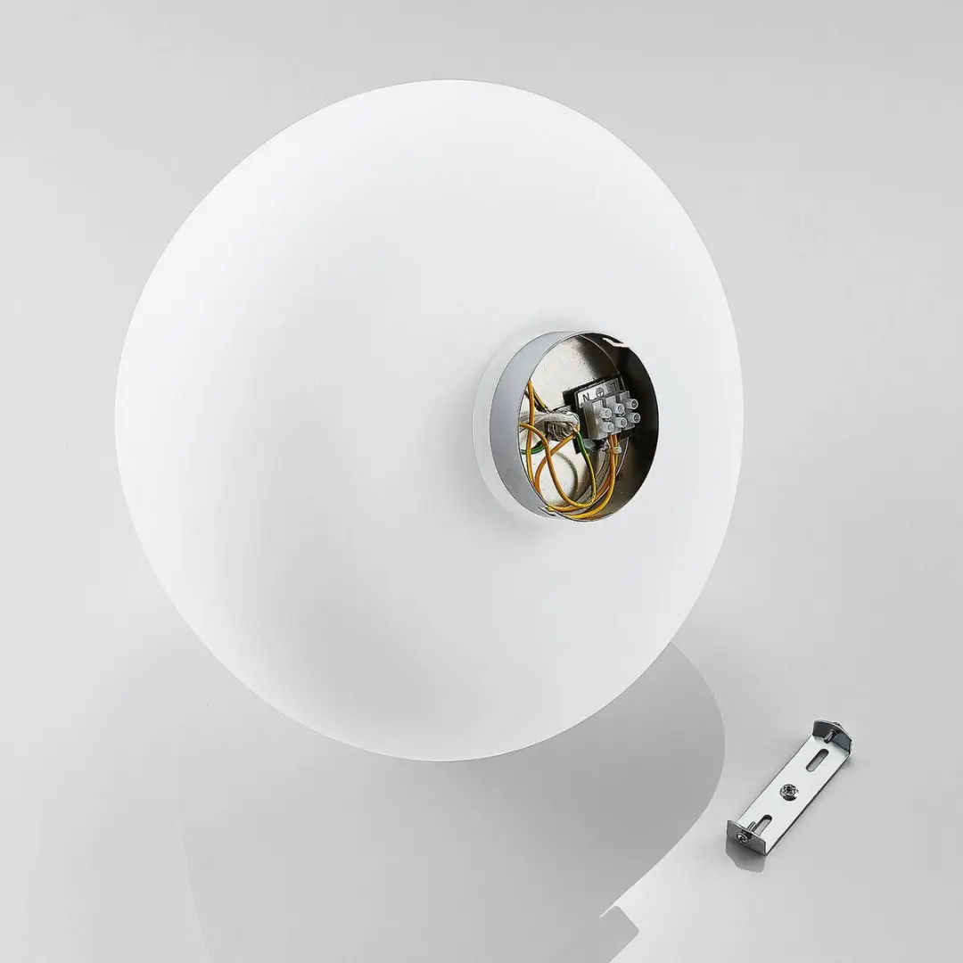 Lindby Plafondlamp 1 Licht E27 - 38cm - Wit/Chroom