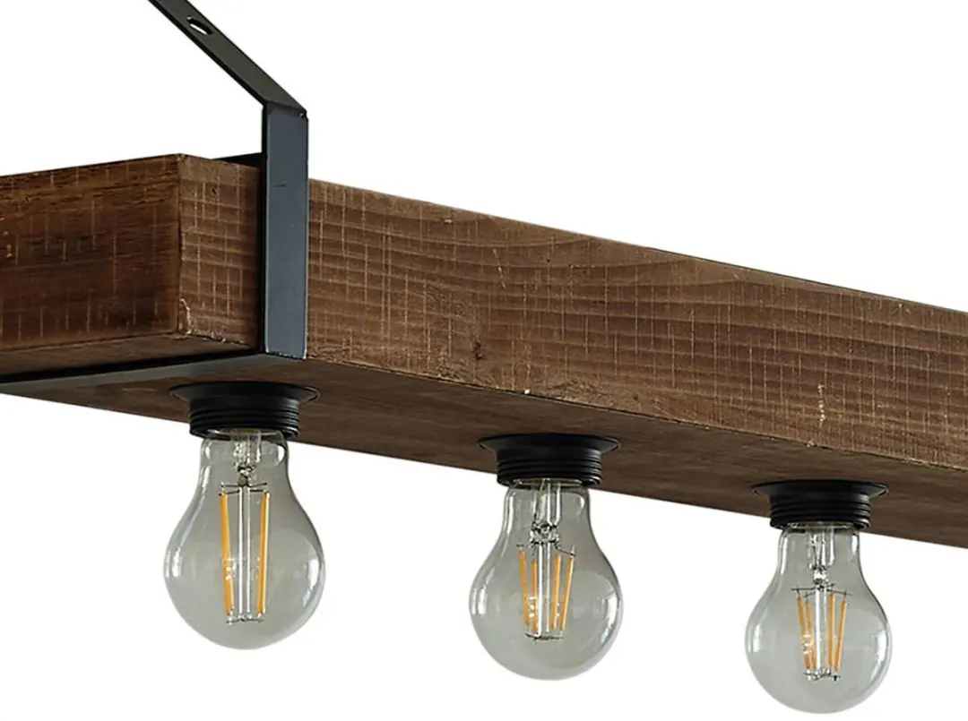 Lindby Wandlamp 4-Lichts Donker Hout