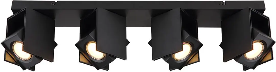 Globo Rory Opbouwspot GU10 - 4 Stuks - Zwart