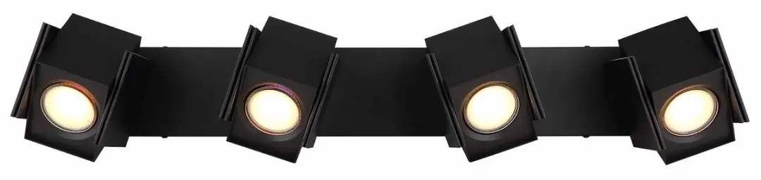 Globo Rory Opbouwspot GU10 - 4 Stuks - Zwart