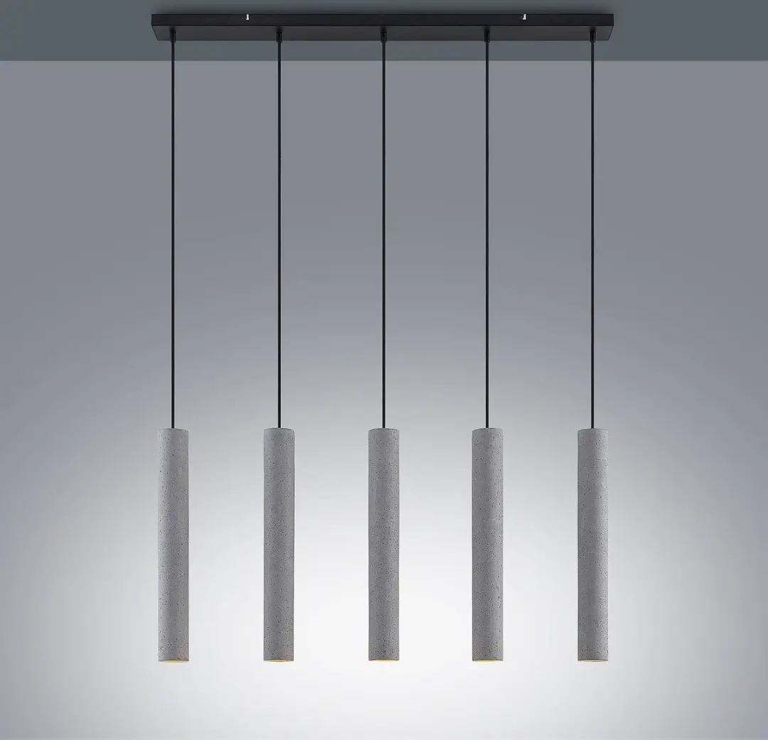 Lindby Hanglamp 5-Lichts Beton Grijs - GU10