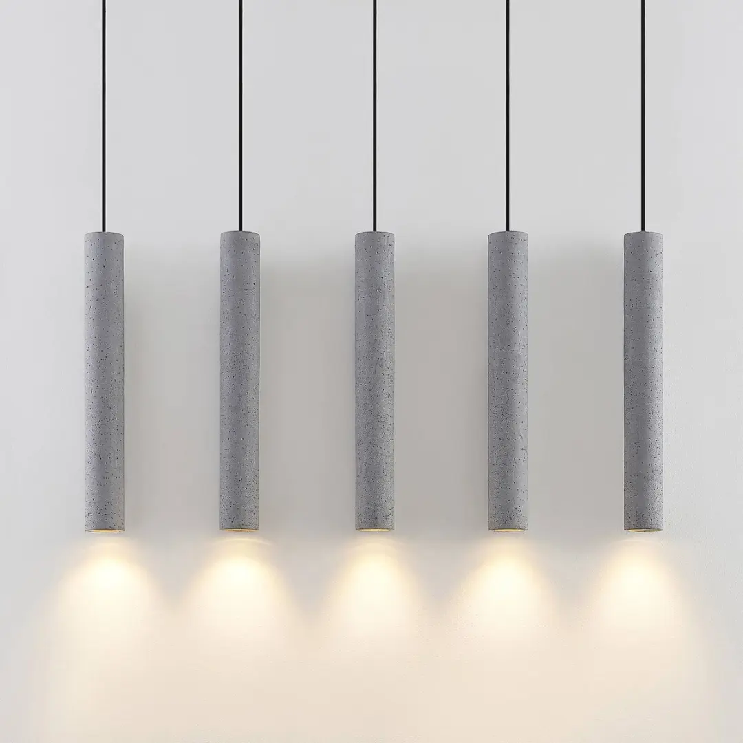 Lindby Hanglamp 5-Lichts Beton Grijs - GU10