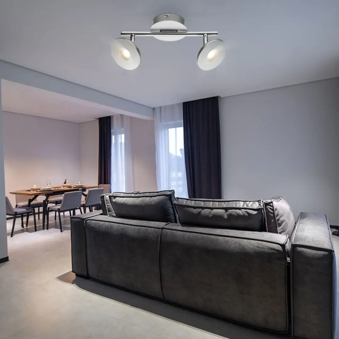 Globo LED Plafondlamp Spot Alu Opaal 6W - Zilver