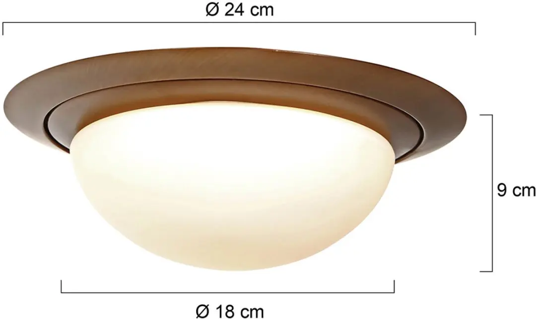 Steinhauer Ikaro 1365BR Plafonnier - Ø24cm - Brons - 4-staps dimbaar - afbeelding 6 van 6