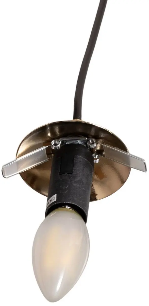Euluna Hanglamp 4-Lichts Staal Glas - Zwart/Wit Opaal