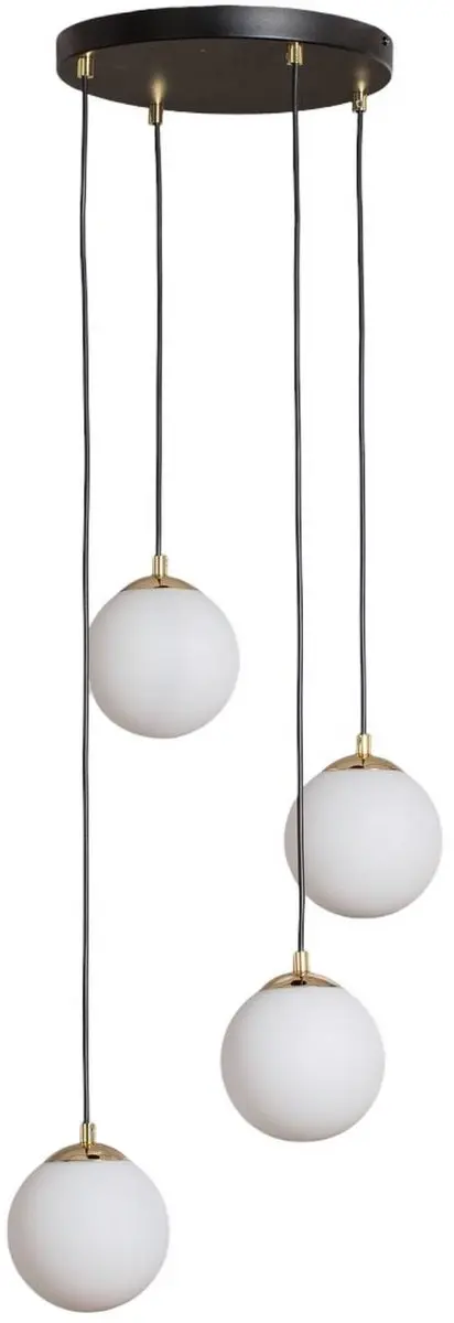 Euluna Hanglamp 4-Lichts Staal Glas