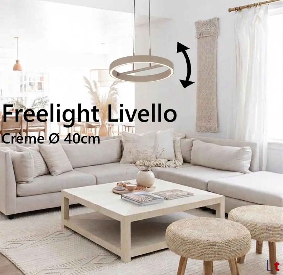 Freelight Livello Hanglamp Crème LED 32W Ø40cm