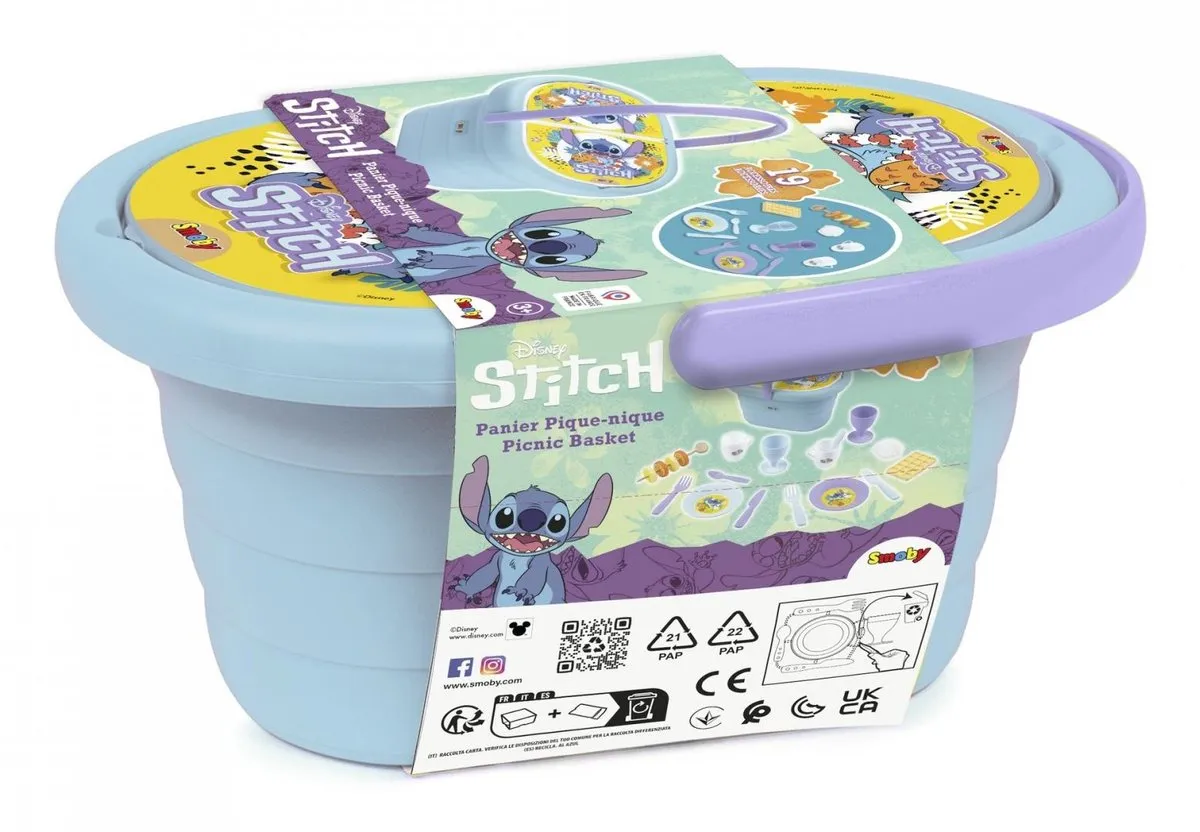 Smoby Lilo & Stitch Stitch Picknickmand - Blauw/Paars