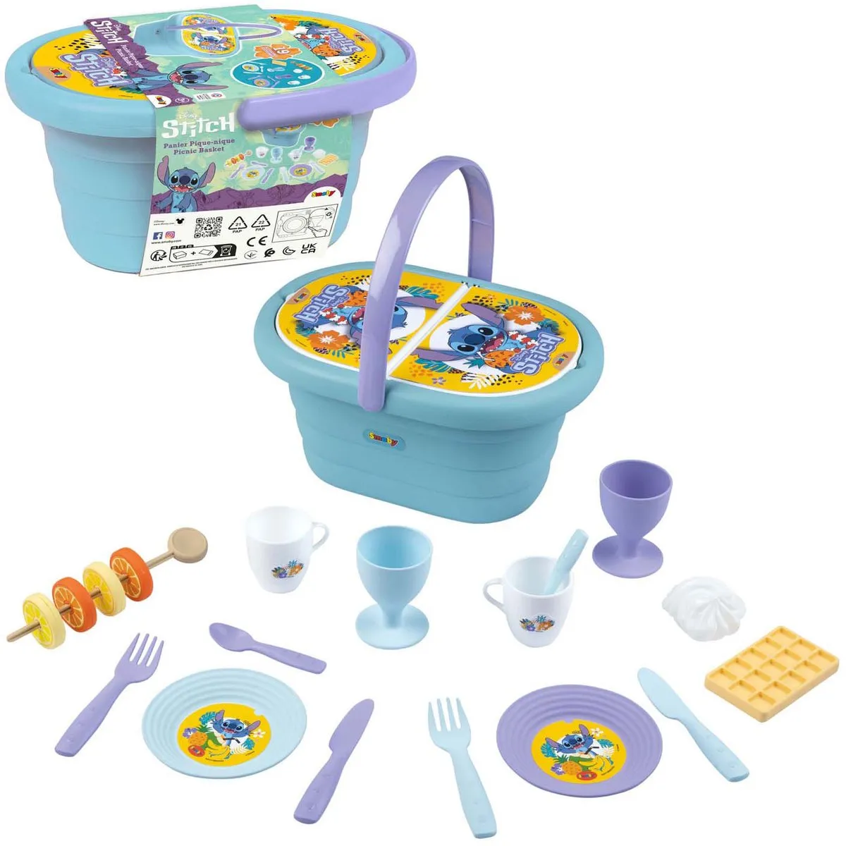 Smoby Lilo & Stitch Stitch Picknickmand - Blauw/Paars