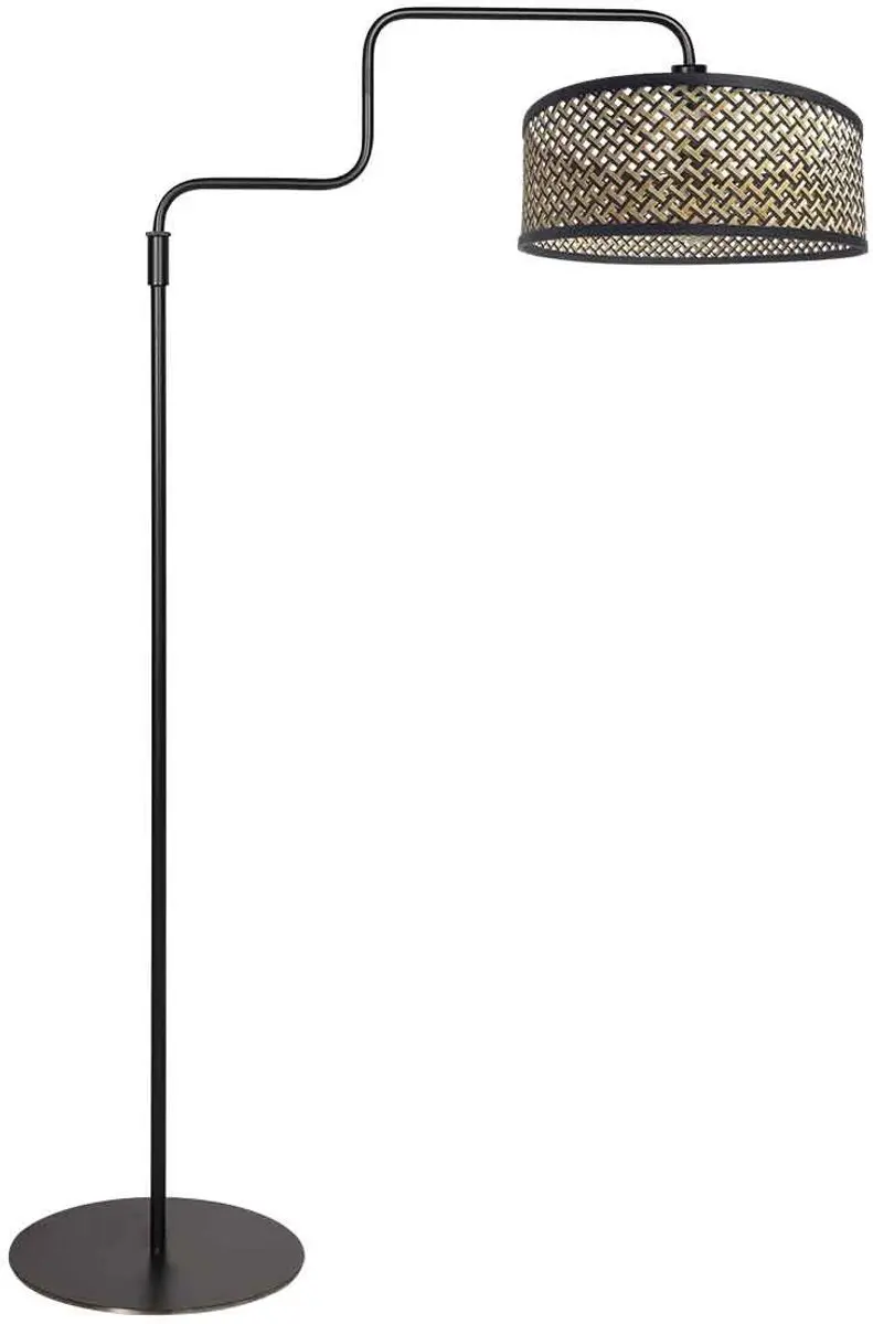 Steinhauer Bloeba 4170ZW Vloerlamp - Zwart - Bamboe/Metal