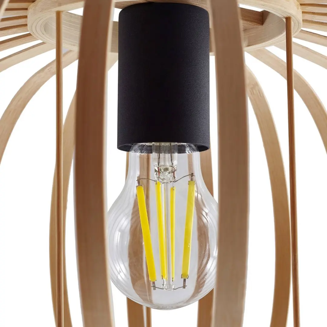 Lindby Plafondlamp Bamboe 1 Licht - Ø38cm