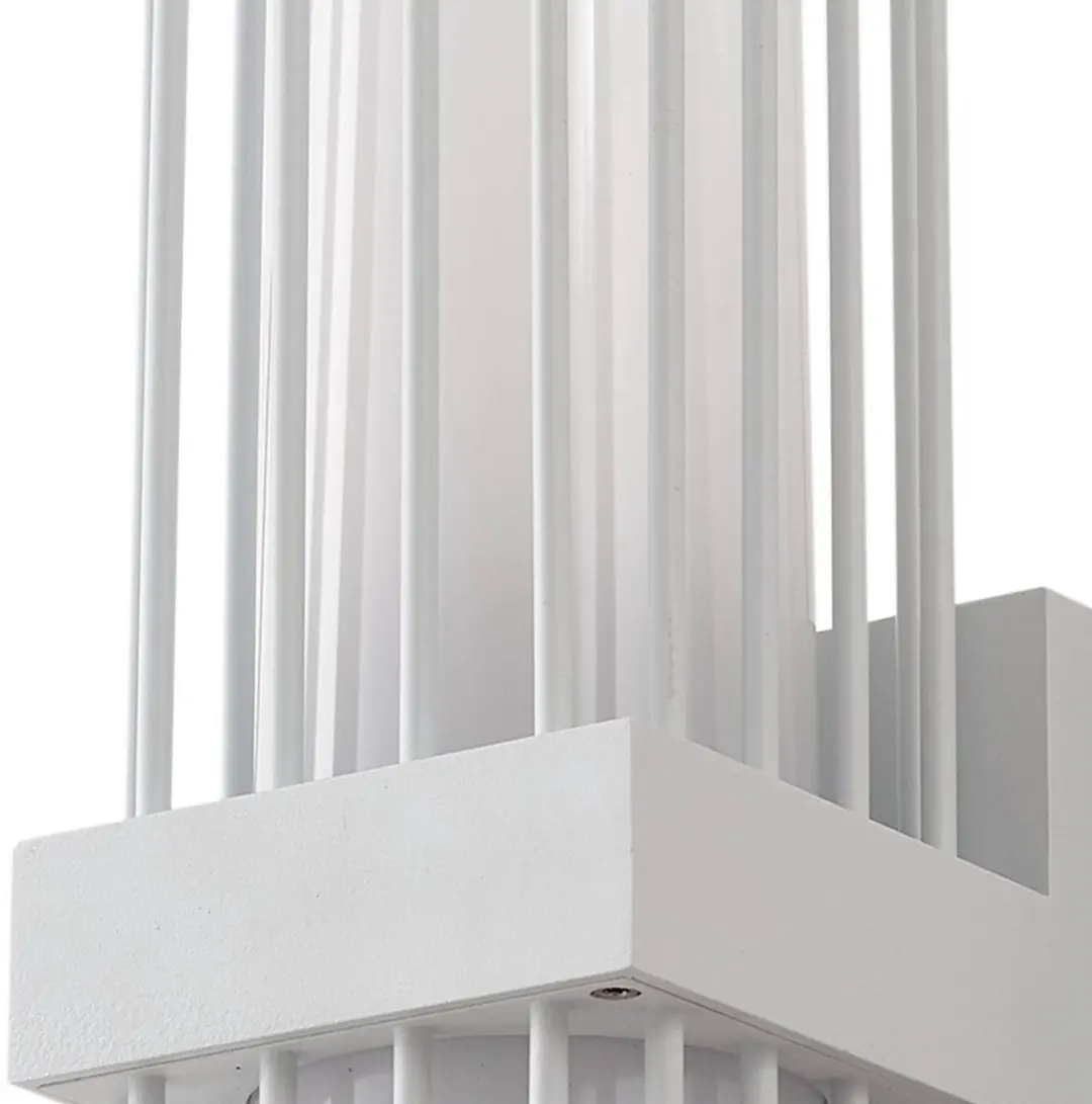 Lucande Wandlamp Buiten 2-Lichts Aluminium - Wit
