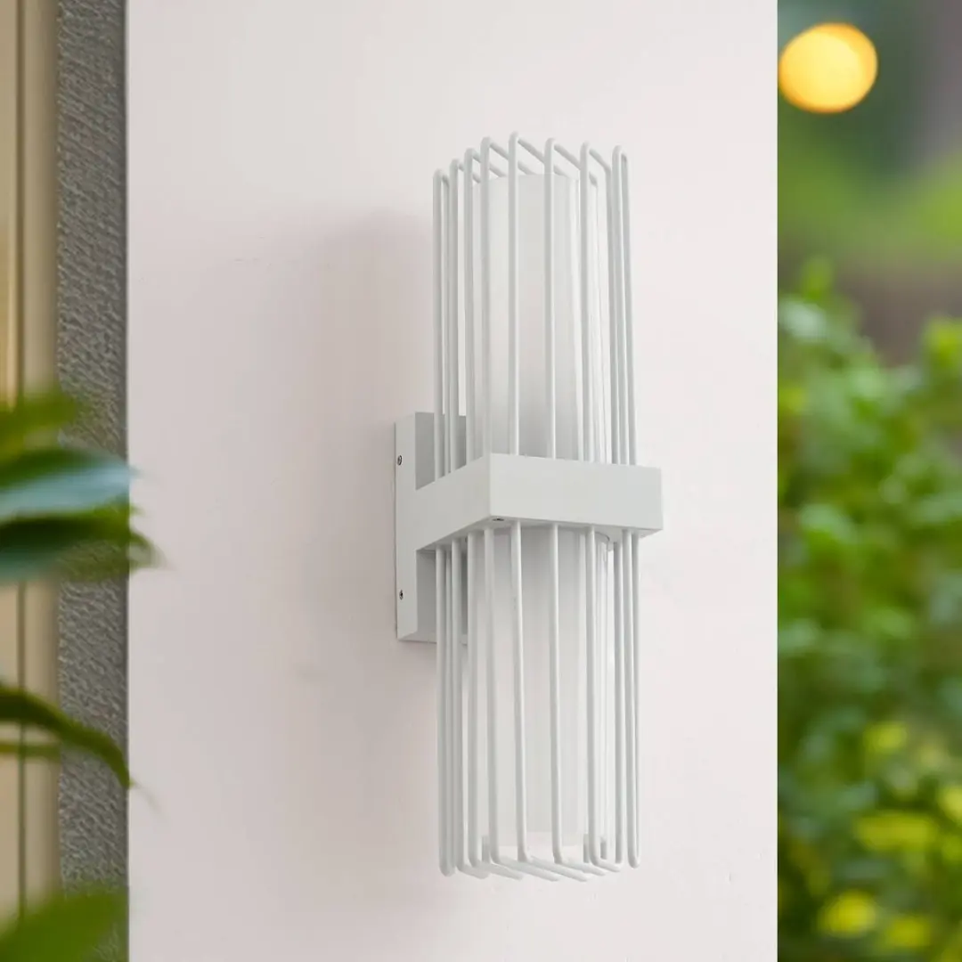 Lucande Wandlamp Buiten 2-Lichts Aluminium