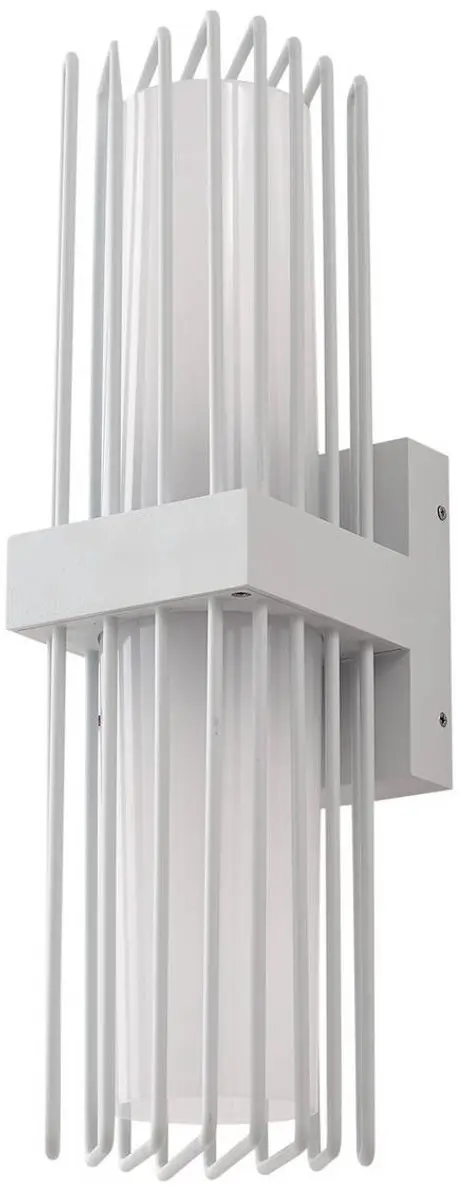 Lucande Wandlamp Buiten 2-Lichts Aluminium - Wit