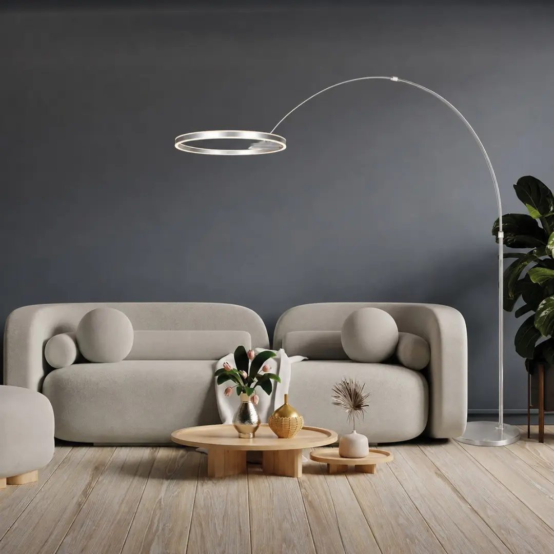 Steinhauer Ringlux 4130ST Vloerlamp - 2x20W Warm Wit 4000 Lumen - afbeelding 6 van 6