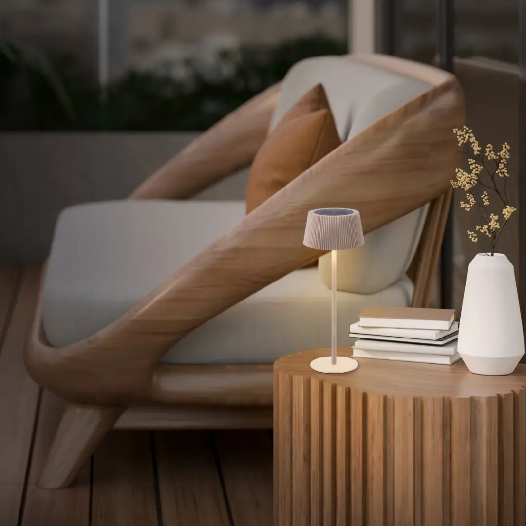 Briloner Alia Oplaadbare Zonne-Tafellamp - Beige