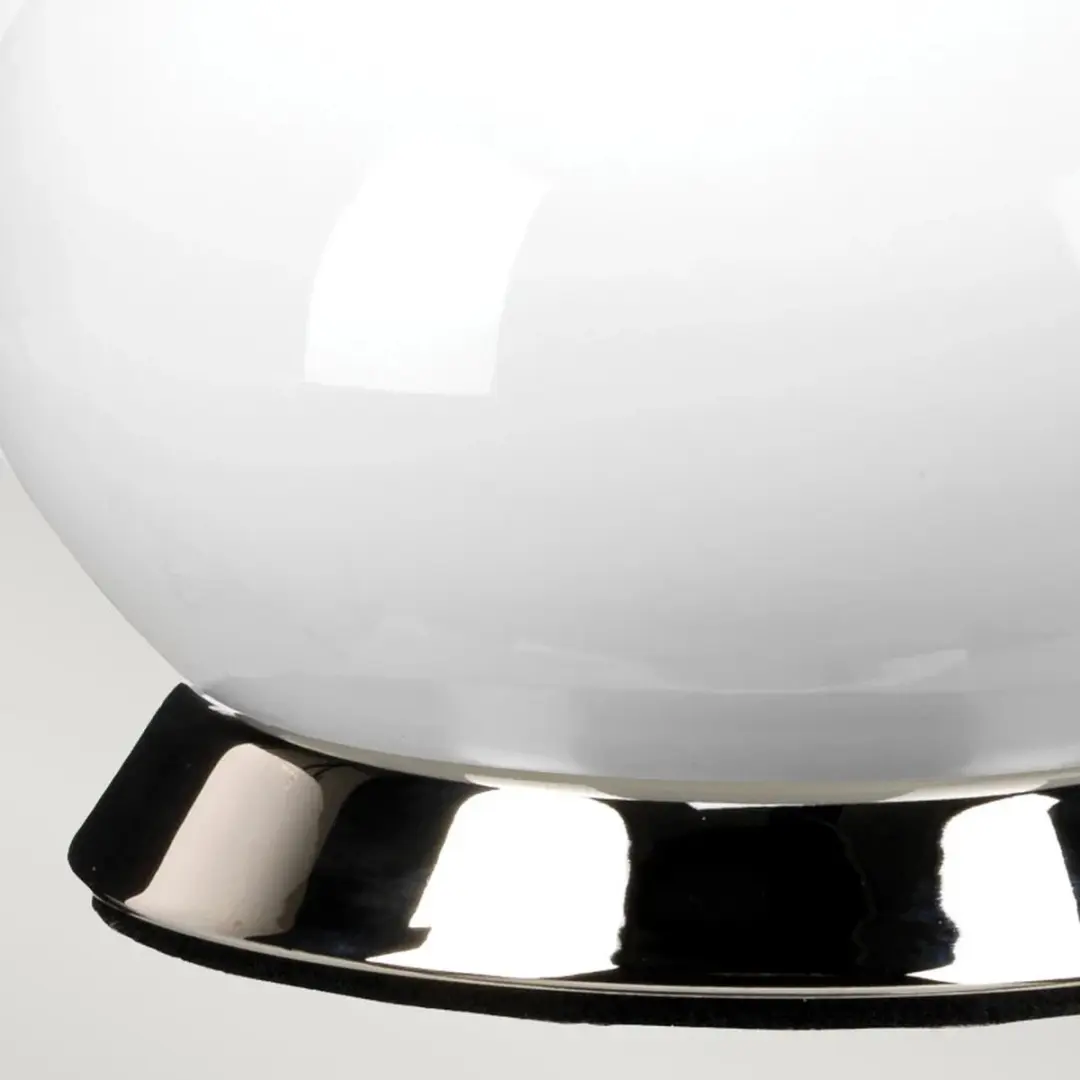 Elstead LED Tafellamp MILO - 1x E27 60W - Polished Nickel/Wit/Rosa