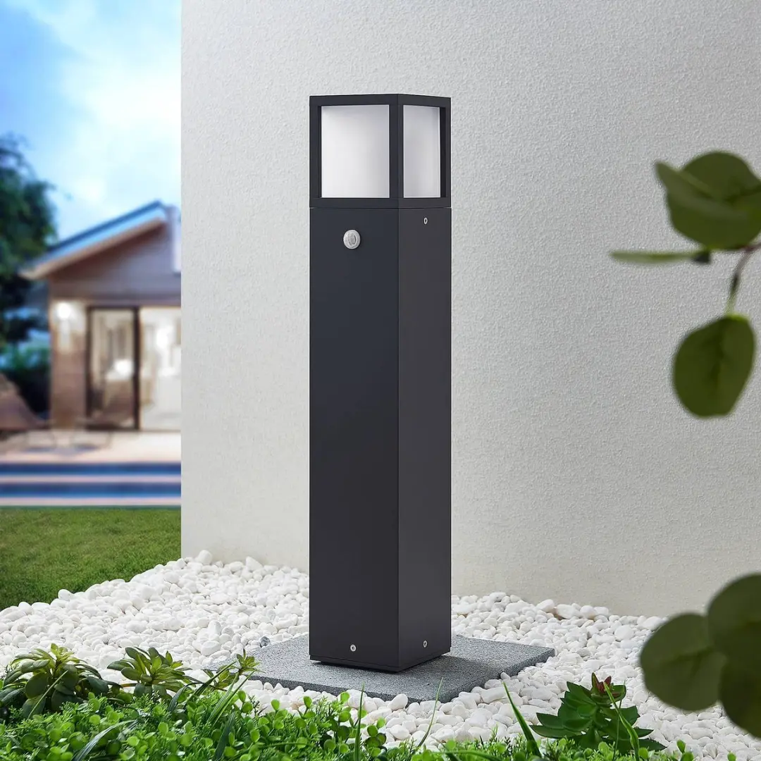 Lucande Padverlichting Zuillamp 15W E27 - 65cm Donkergrijs