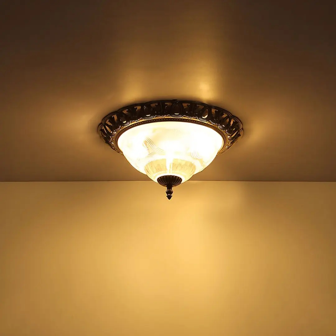 Globo Plafondlamp Antiek Zilver 2x E14 - 33x17cm
