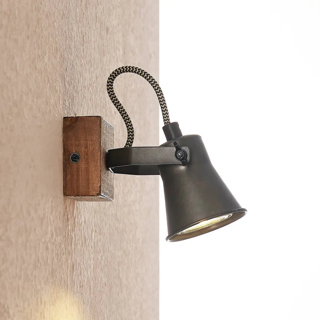 Lindby Halogeen Spot 1 Licht GU10 - Bruin/Zwart