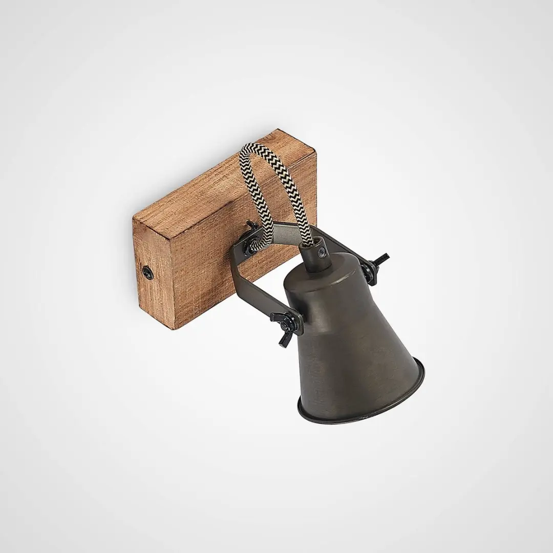 Lindby Halogeen Spot 1 Licht GU10 - Bruin/Zwart