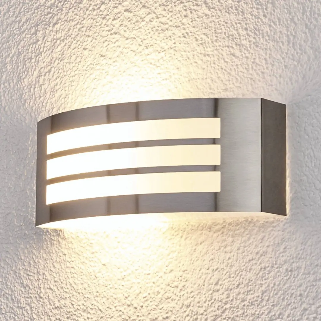 Lindby Wandlamp Buiten RVS IP44 - 1 Lichtpunt E27