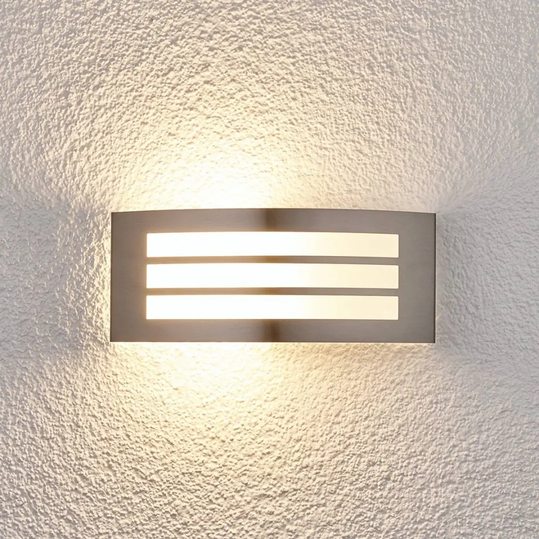 Lindby Wandlamp Buiten RVS IP44 - 1 Lichtpunt E27