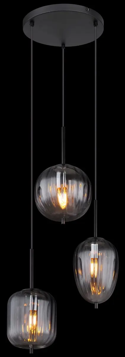 Globo Attila Hanglamp - Ø46cm - Zwart - afbeelding 6 van 6