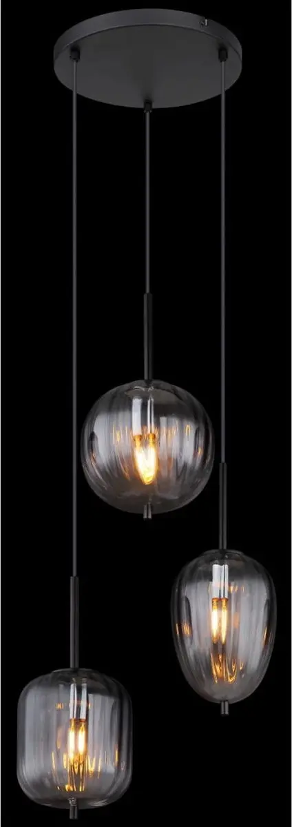 Globo Attila Hanglamp - Ø46cm - Zwart