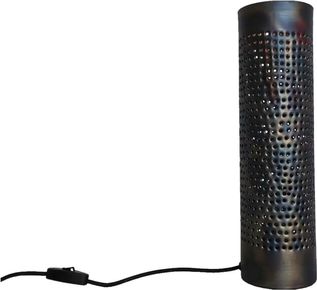 Freelight Tafellamp Gevlamd - 42cm - Ø12cm - Bruin/Goud