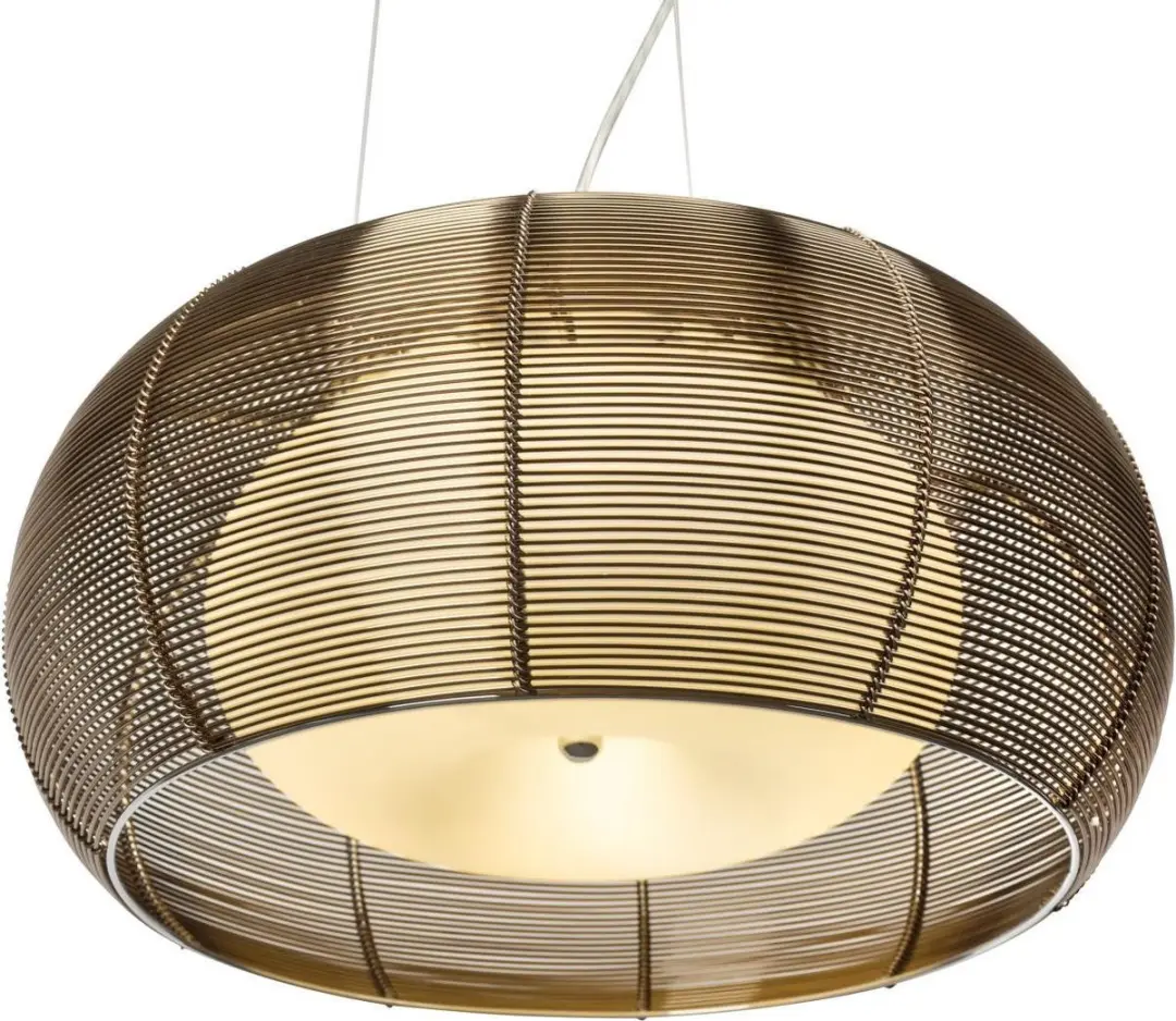 Brilliant RELAX Hanglamp Brons/Chroom - 3 Lichtpunten Ø40cm - afbeelding 6 van 6