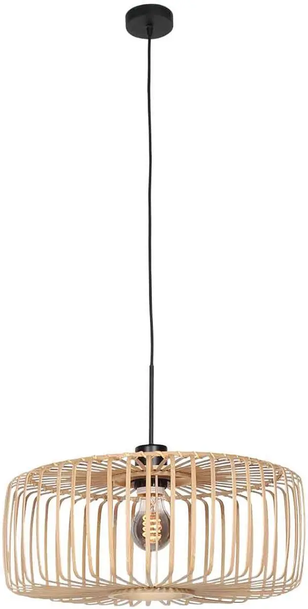 Steinhauer BreezaBeach 4152ZW Hanglamp - Natuurlijk bamboe 50cm - Beige/Zwart