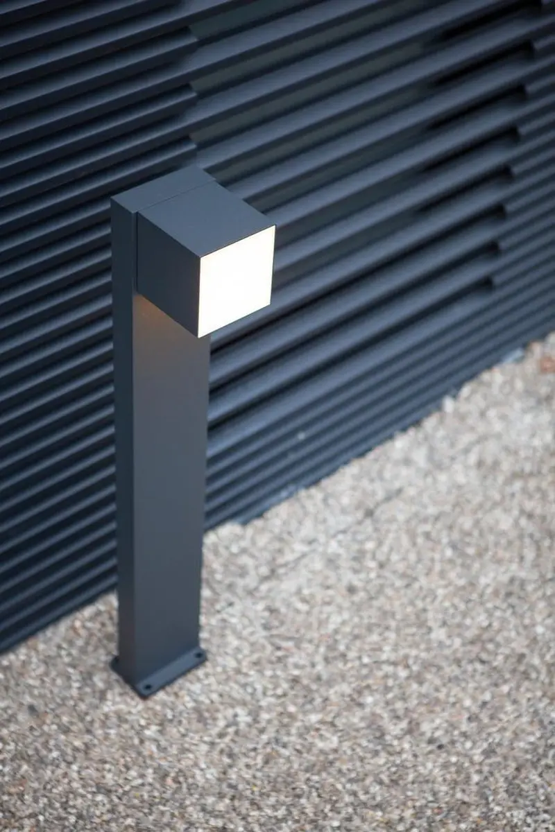 Lutec Cuba Tuinpaal LED 500 Lumen - Donkergrijs