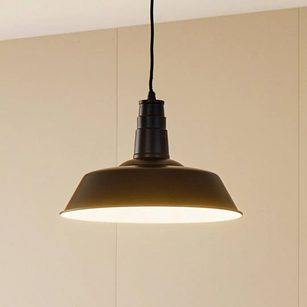 Lindby Hanglamp Metaal 1 Licht E27 - 36cm - Zwart/Wit