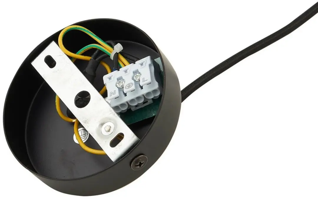 Lindby Hanglamp Metaal 1 Licht E27 - 36cm - Zwart/Wit