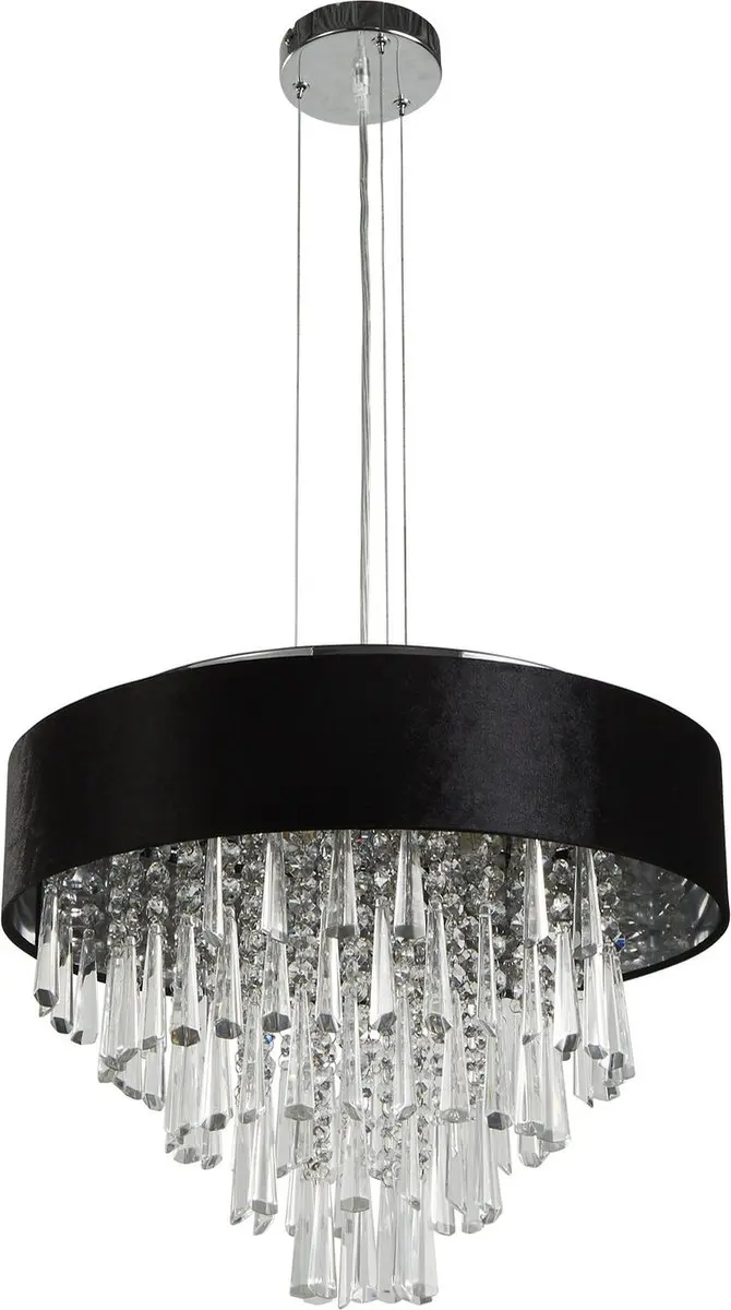 Searchlight Glamour Kroonluchter 5 Lichts - Zwart