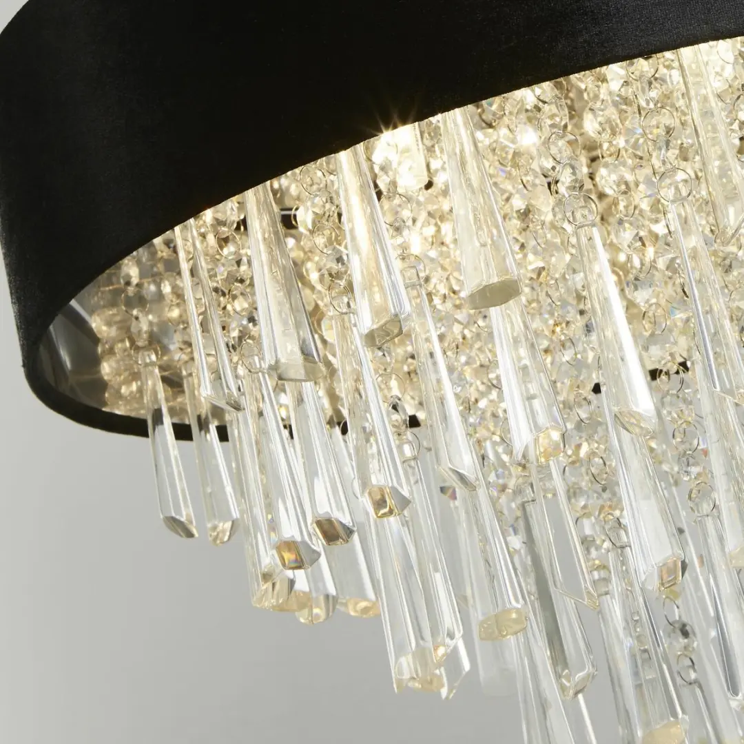 Searchlight Glamour Kroonluchter 5 Lichts - Zwart