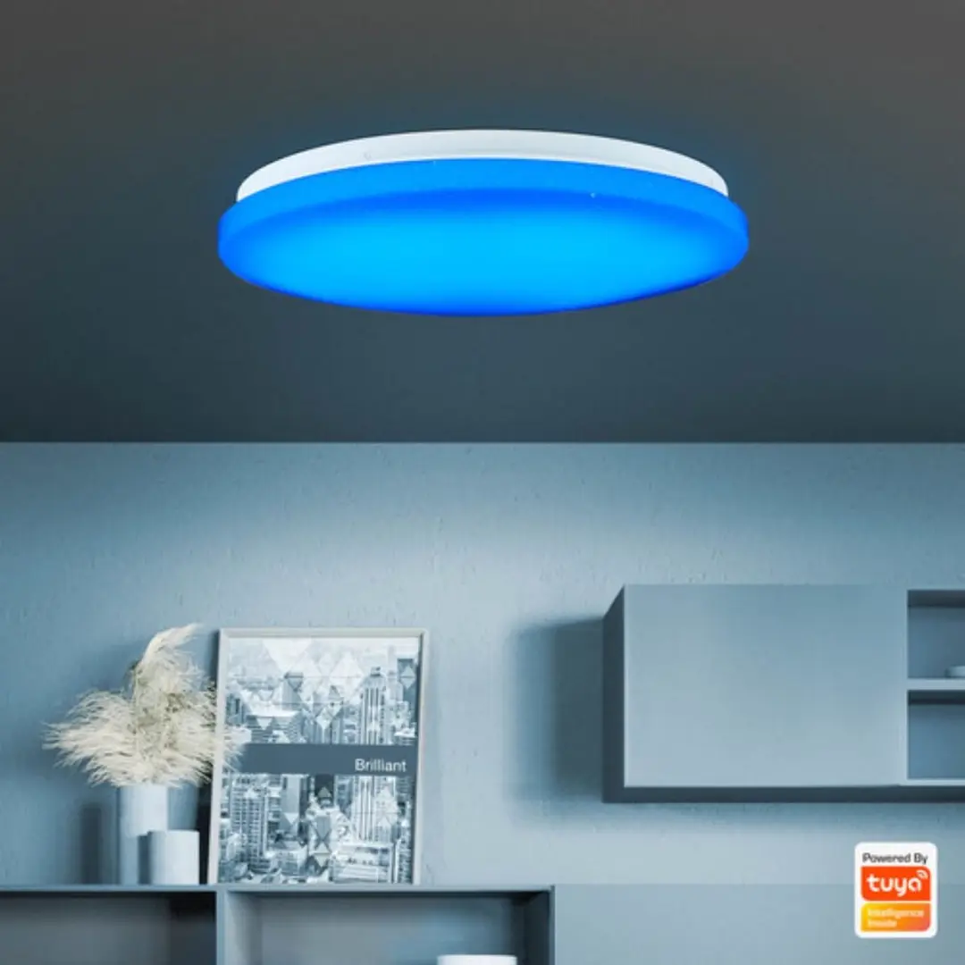 Brilliant Heddy LED Plafondlamp 39cm - 22W - Tuya App - Wit