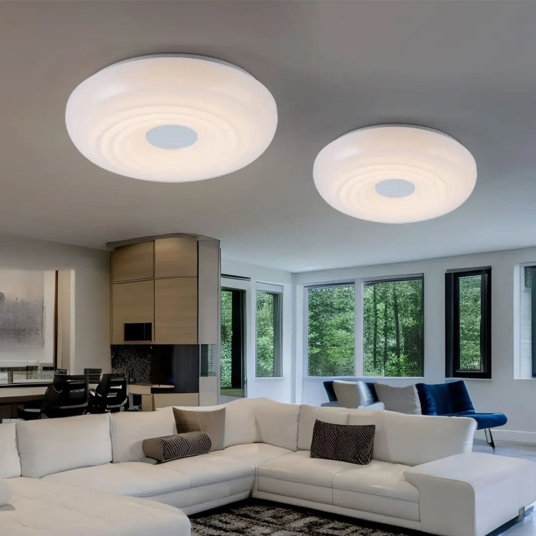 Globo Plafondlamp LED Rond Wit 15W 1240lm - Set van 2