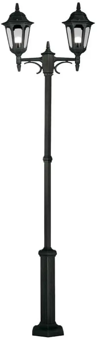 Elstead LED Tuin Pilaar Parish - 2x E27 60W IP44 - Zwart