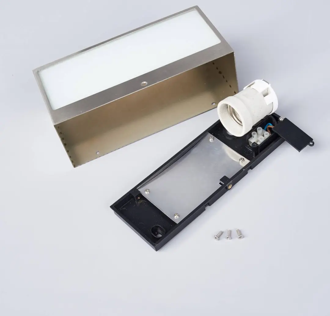 Lindby Wandlamp Buiten 1 Licht E27 Roestvrij Staal Wit