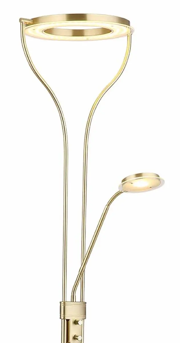 Globo Ebro Vloerlamp LED - 2 Lichtpunten Messing