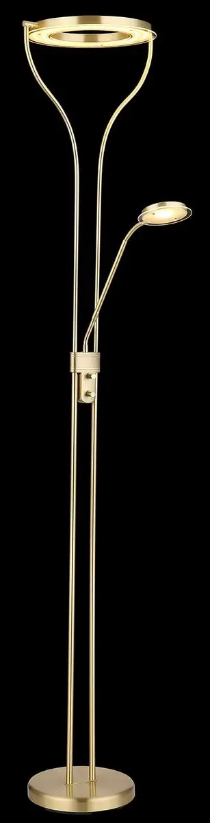 Globo Ebro Vloerlamp LED - 2 Lichtpunten Messing